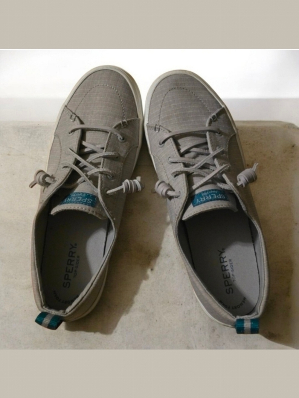 Sperry Light Gray Shoes Sneakers Crest Vibe Slip-on Women's Size 8.5 8-1/2